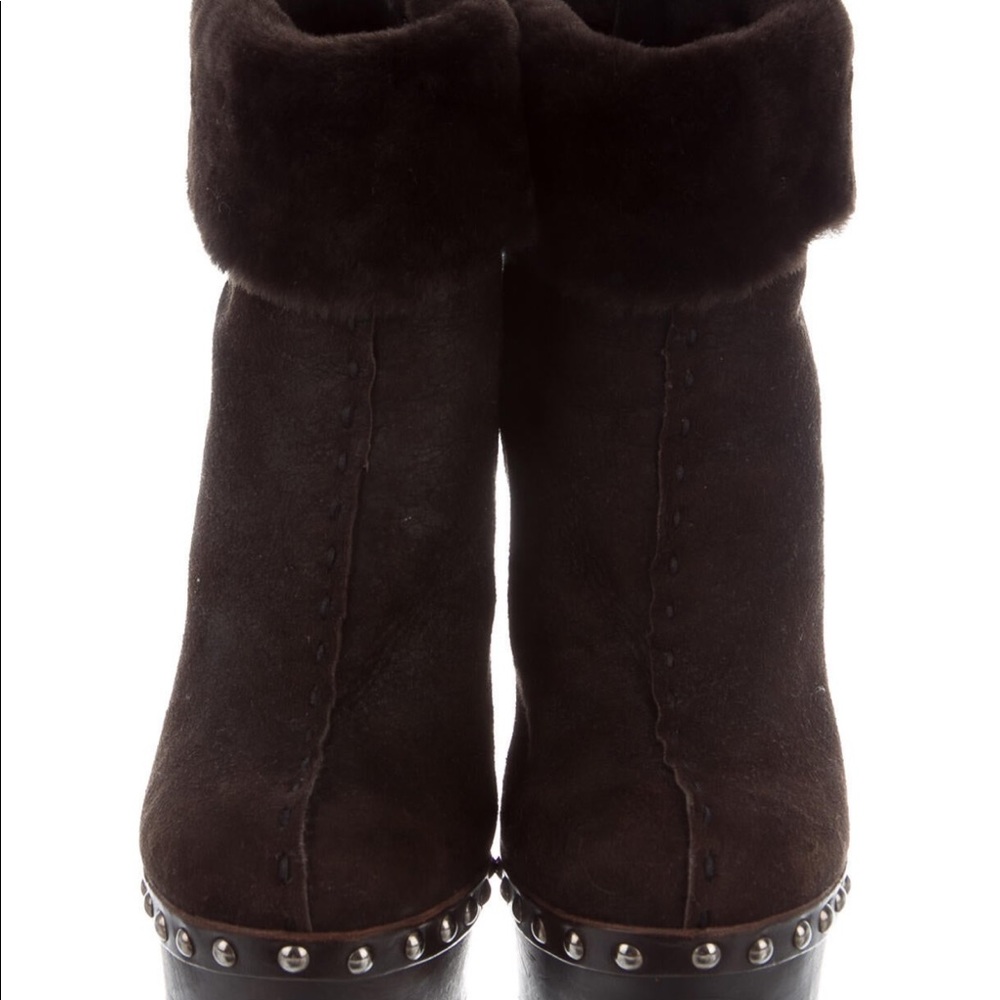 Miu Miu Booties Platform Size 38 Espresso Brown - image 2